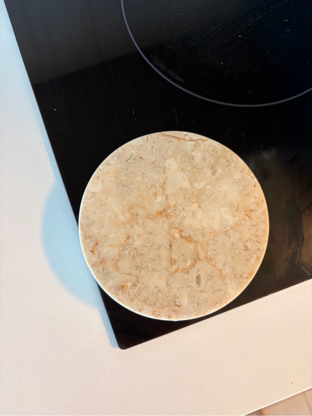 Round Beige Marble Coasters (2) - Zara Home
